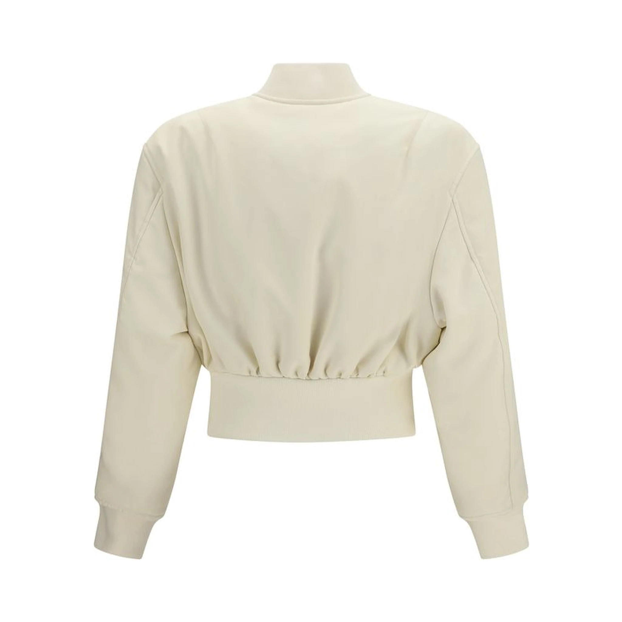 Beige Polyester Bomber
