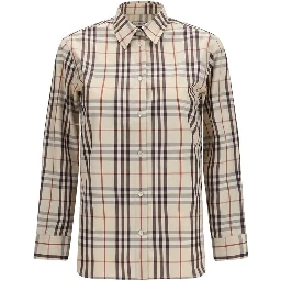 Beige Cotton Pattern Shirt