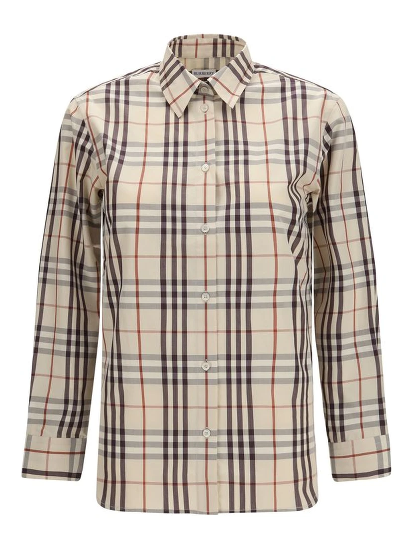 Beige Cotton Pattern Shirt