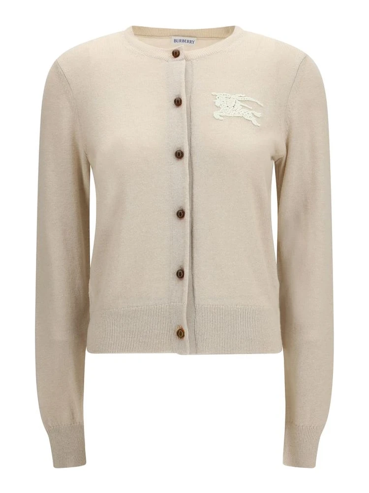 Beige Polyester Cardigan