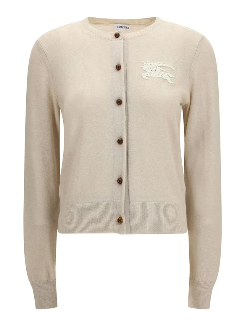 Beige Polyester Cardigan