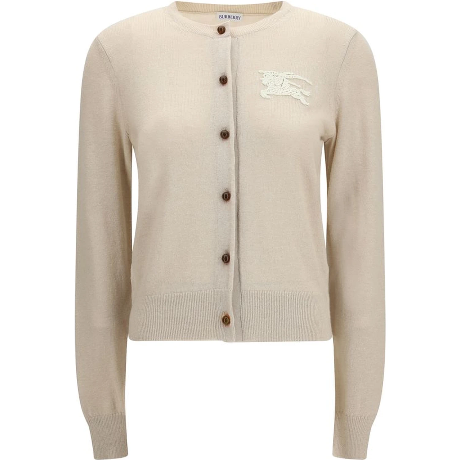 Beige Polyester Cardigan