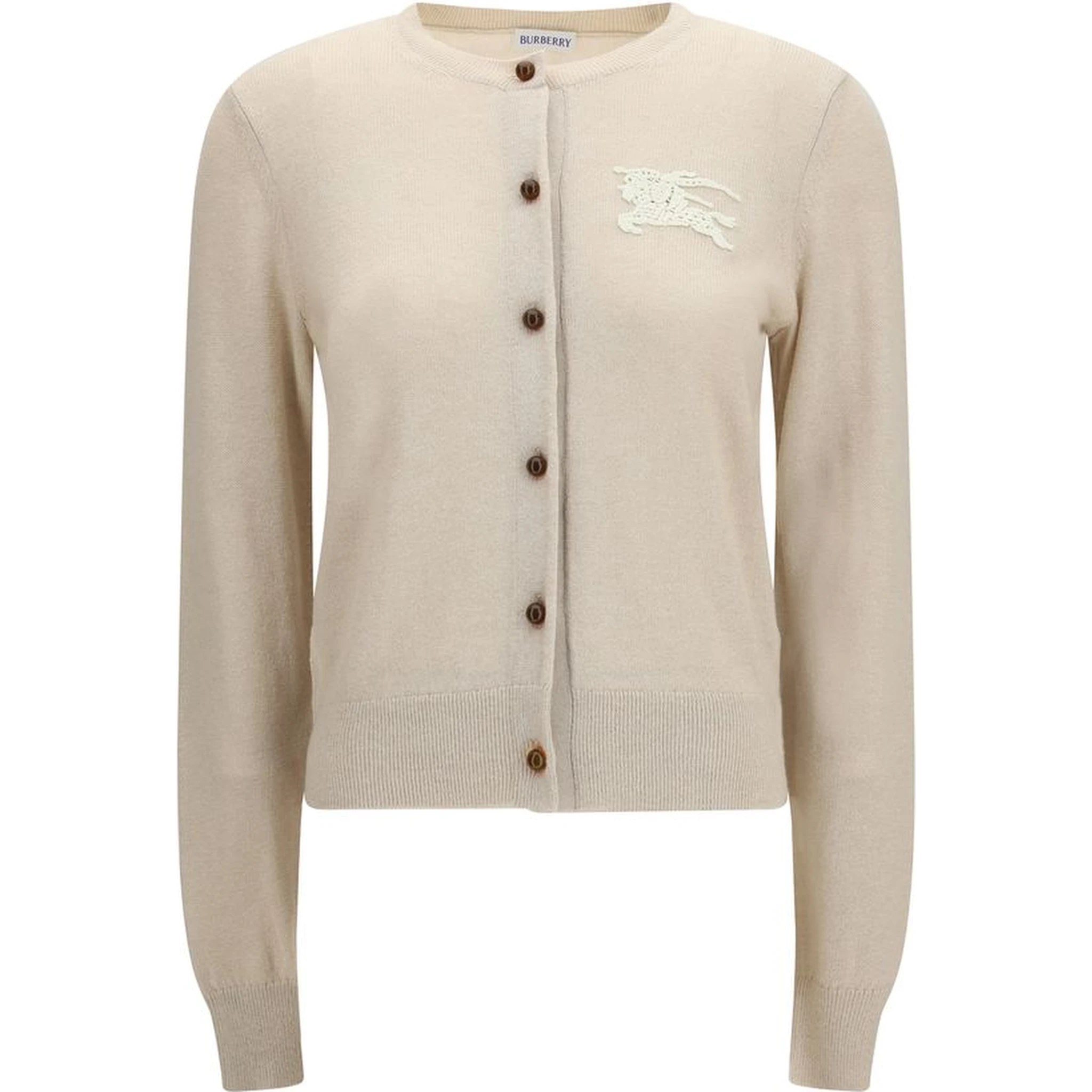 Beige Polyester Cardigan