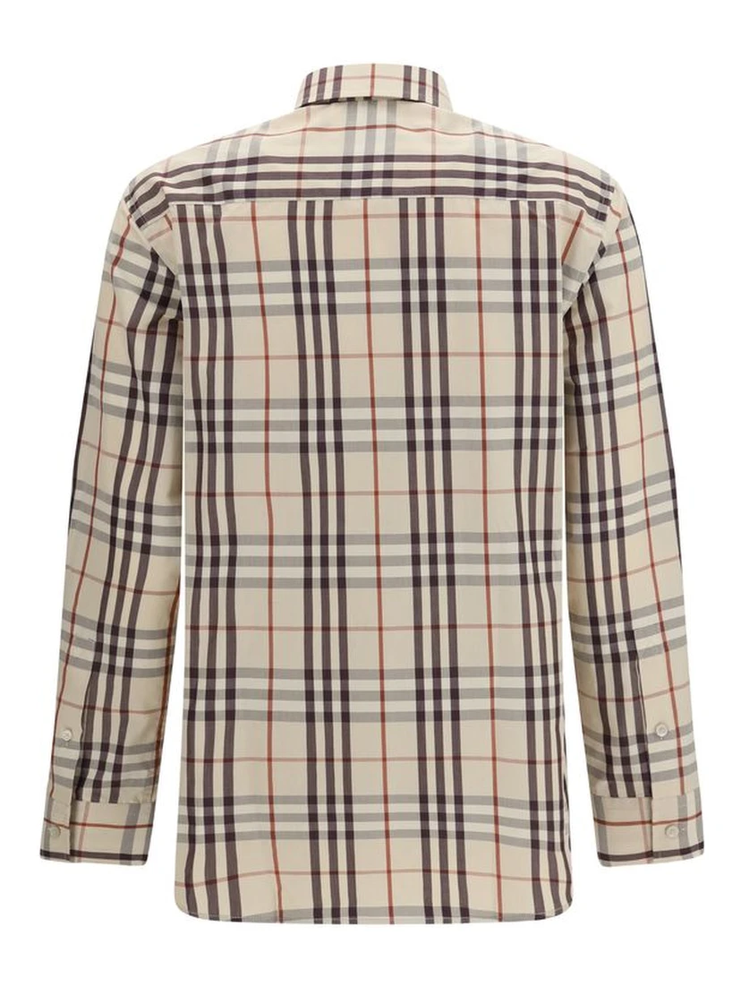 Beige Cotton Pattern Shirt