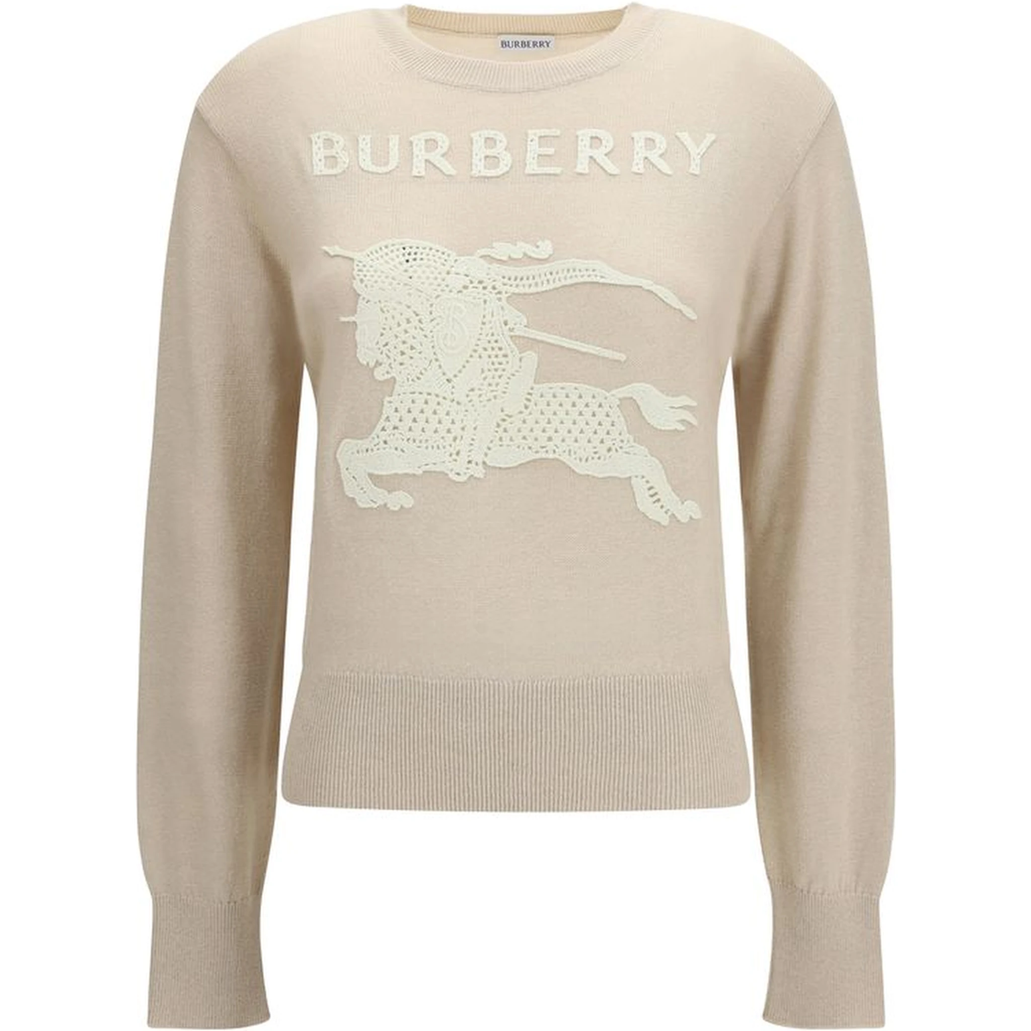 Beige Polyester Sweatshirt