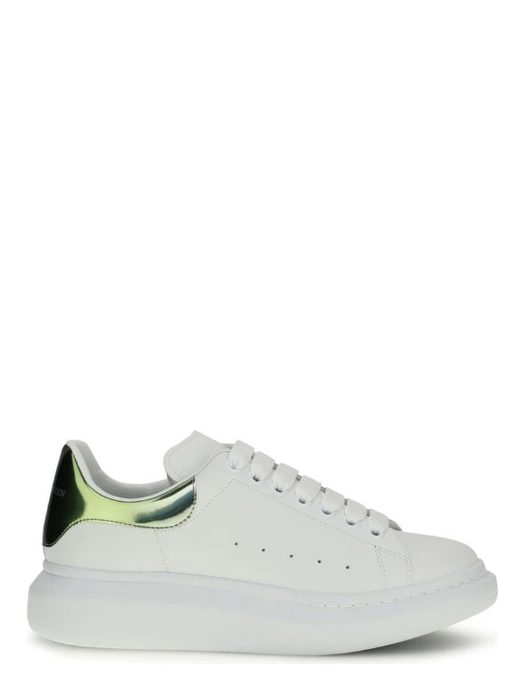 White Calf Leather Bos Taurus Platform Sneakers