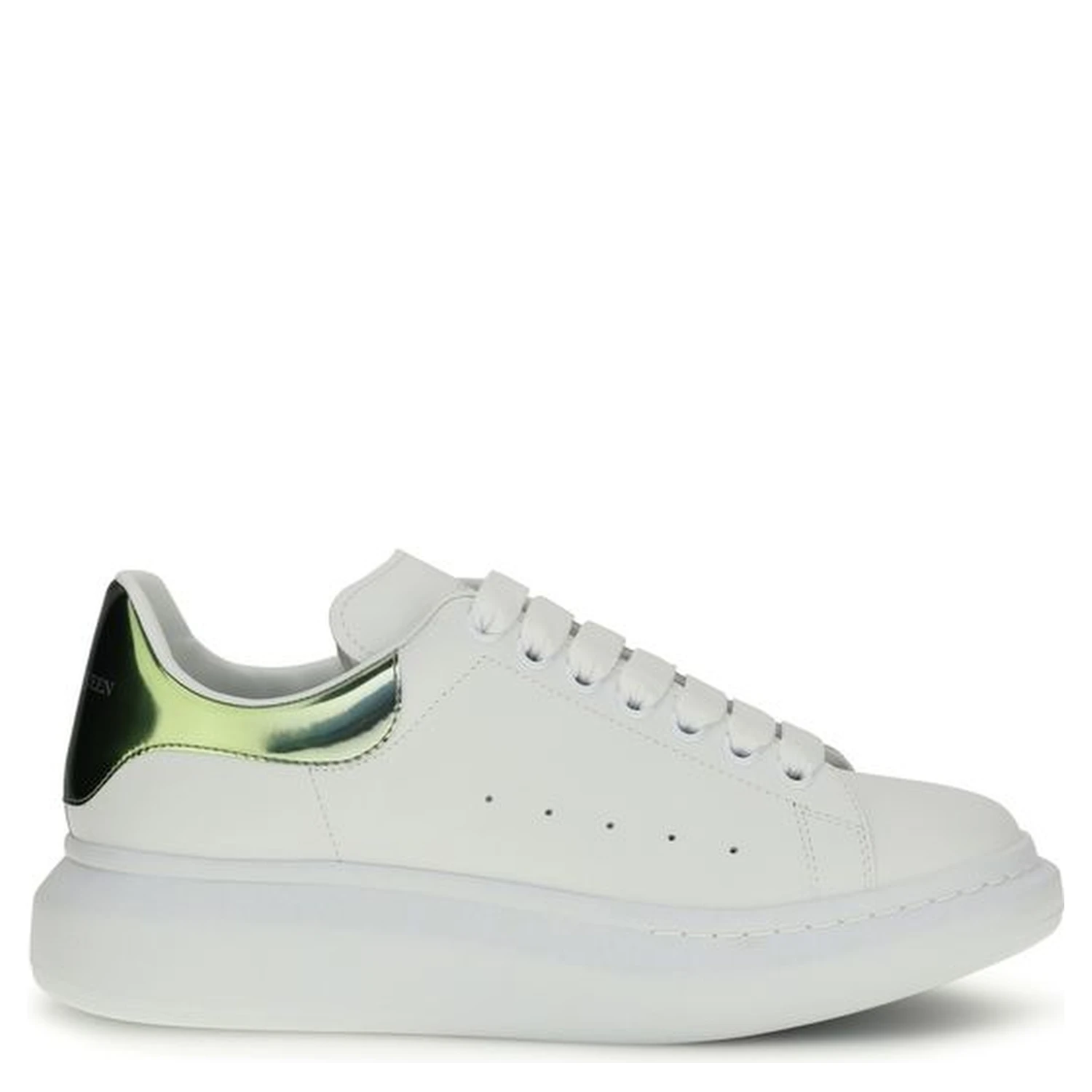 White Calf Leather Bos Taurus Platform Sneakers
