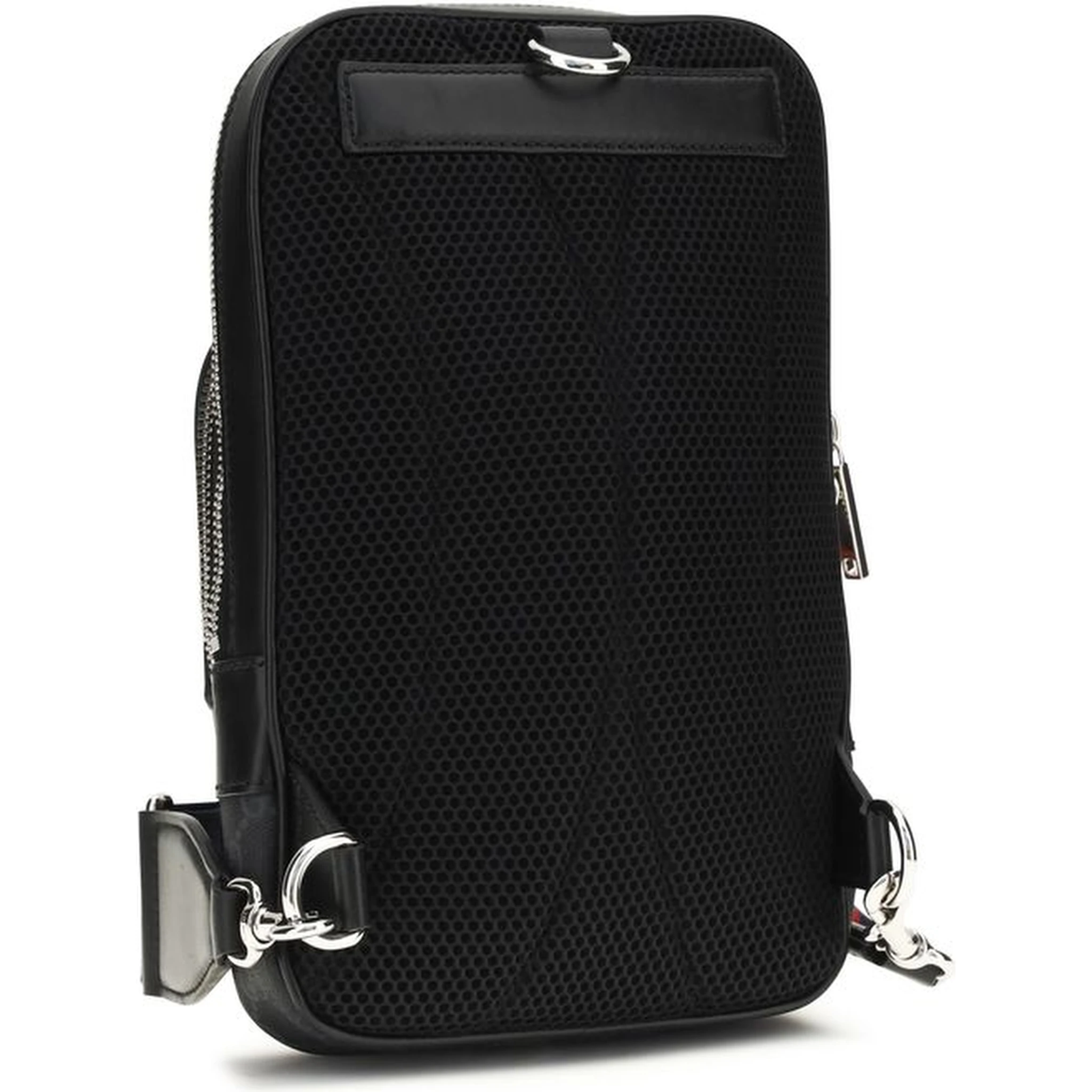 Black Polyurethane Shoulder Bag