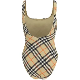 Beige Polyamide One-Piece Swimsuit