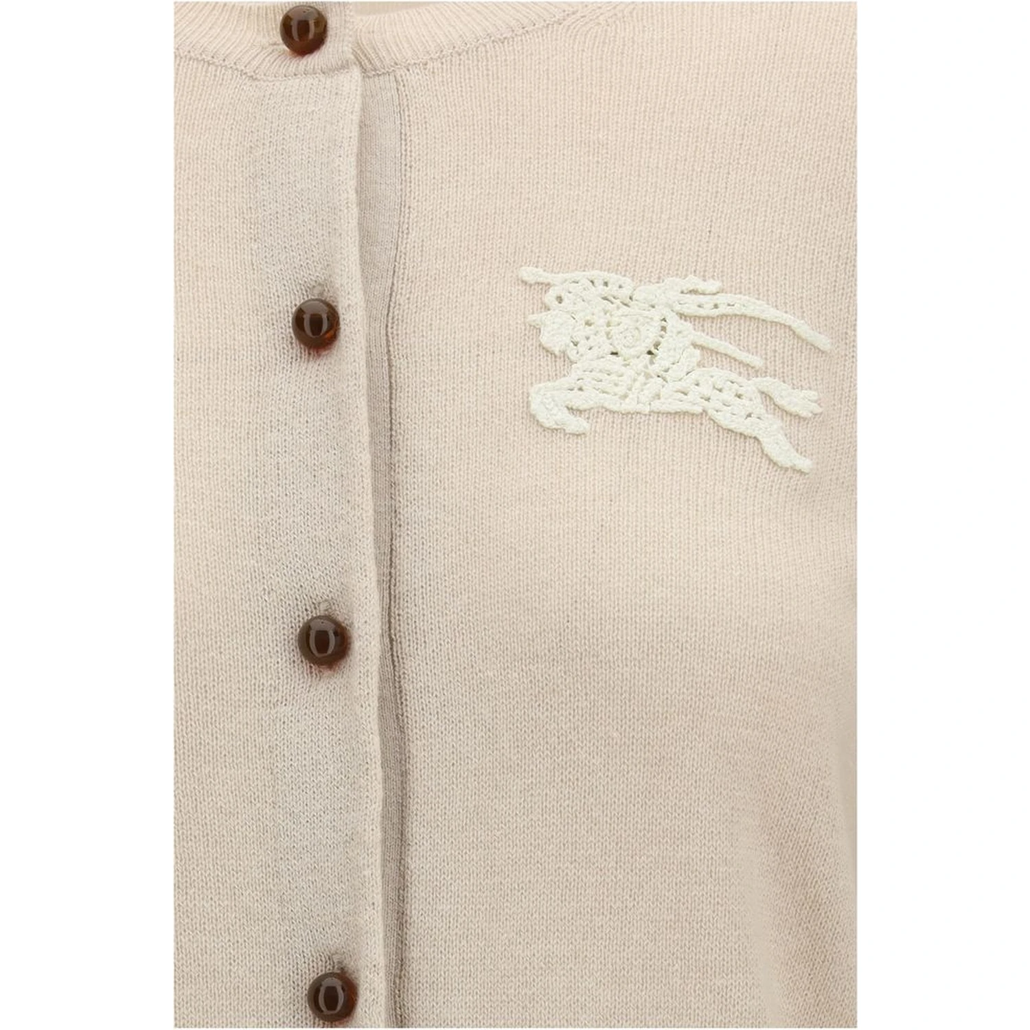 Beige Polyester Cardigan