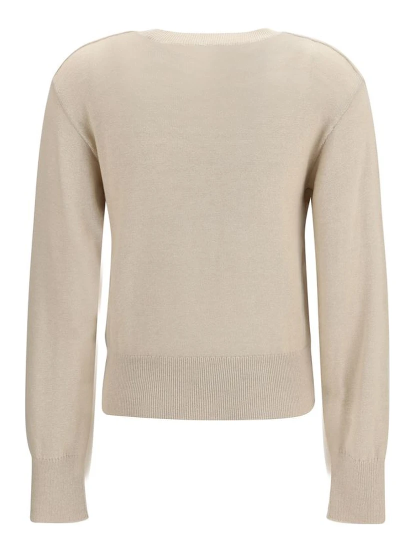 Beige Polyester Sweatshirt