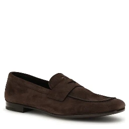 Brown Calf Leather Bos Taurus Slip-On Loafers