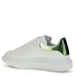 White Calf Leather Bos Taurus Platform Sneakers