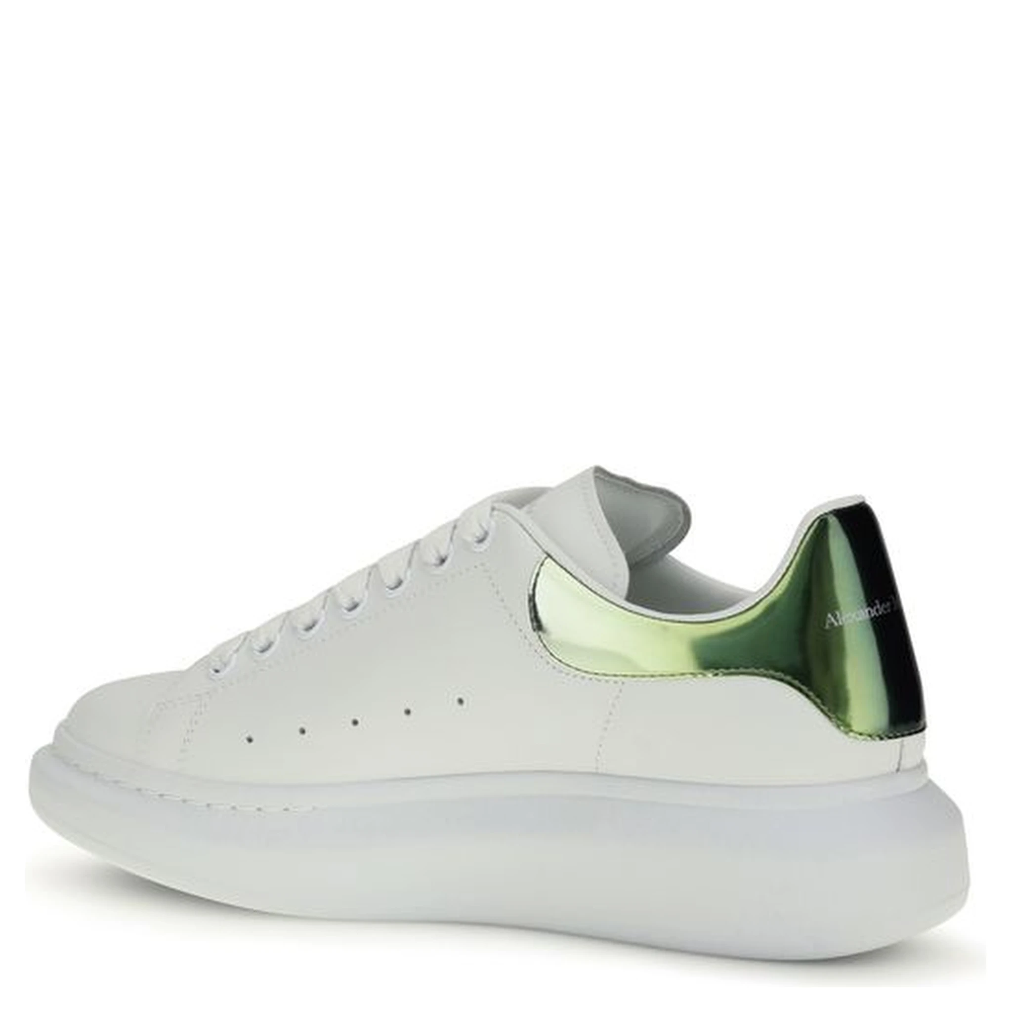 White Calf Leather Bos Taurus Platform Sneakers