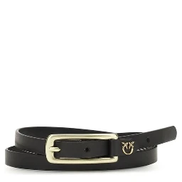 Black Calf Leather Bos Taurus Thin Belt