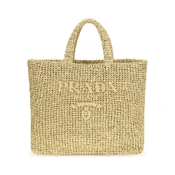 Beige Raffia Handbag