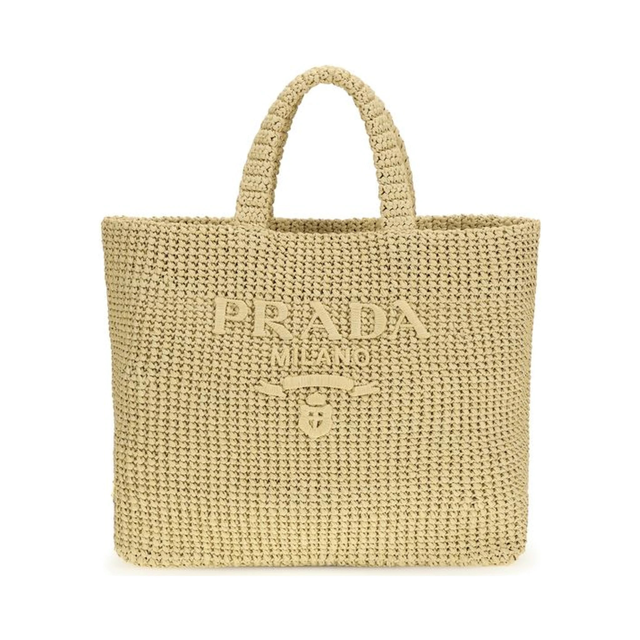 Beige Raffia Handbag