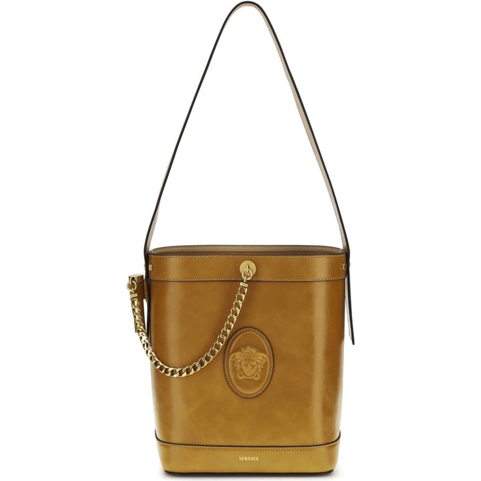 Brown Calf Leather Bos Taurus Backet Bag