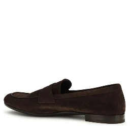 Brown Calf Leather Bos Taurus Slip-On Loafers