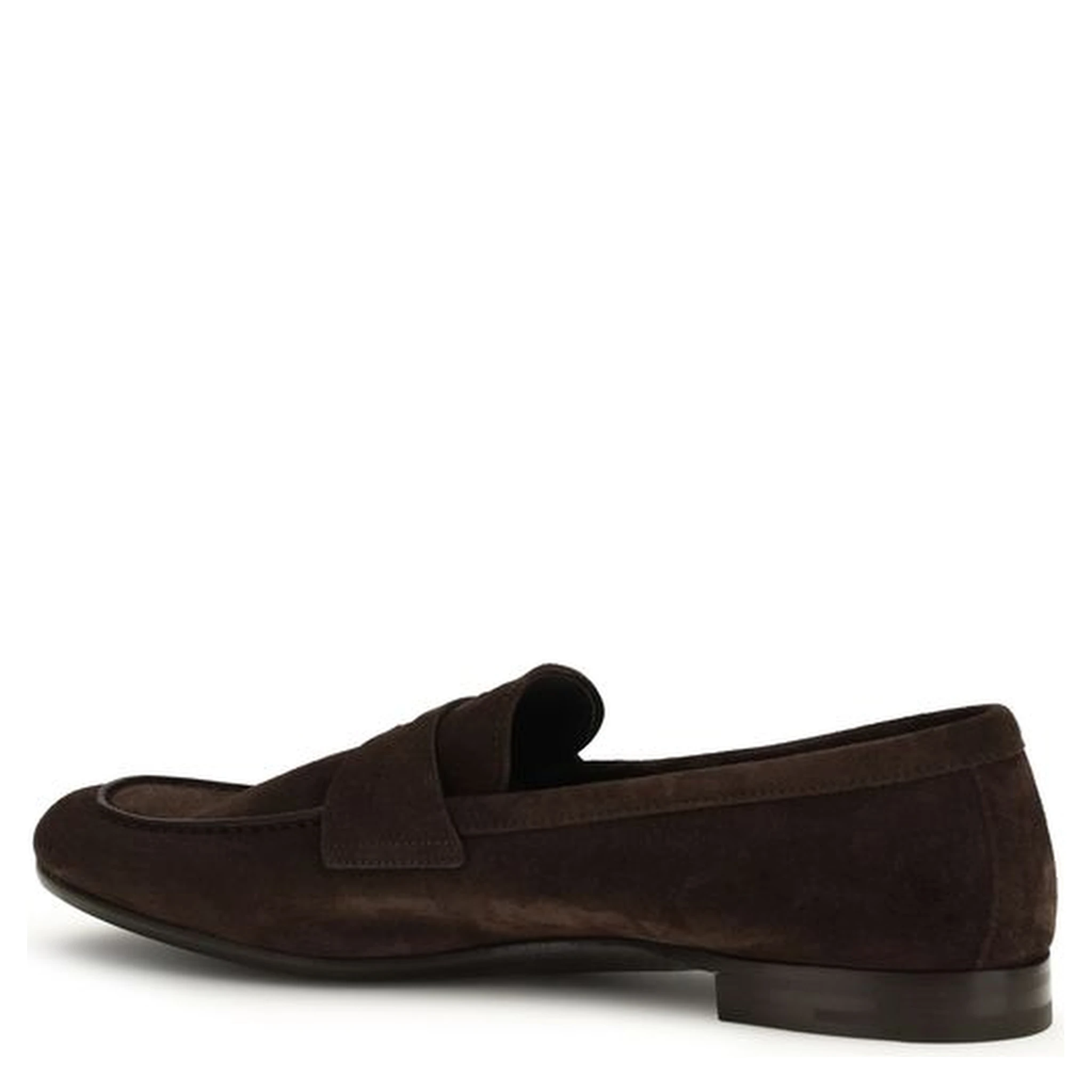 Brown Calf Leather Bos Taurus Slip-On Loafers