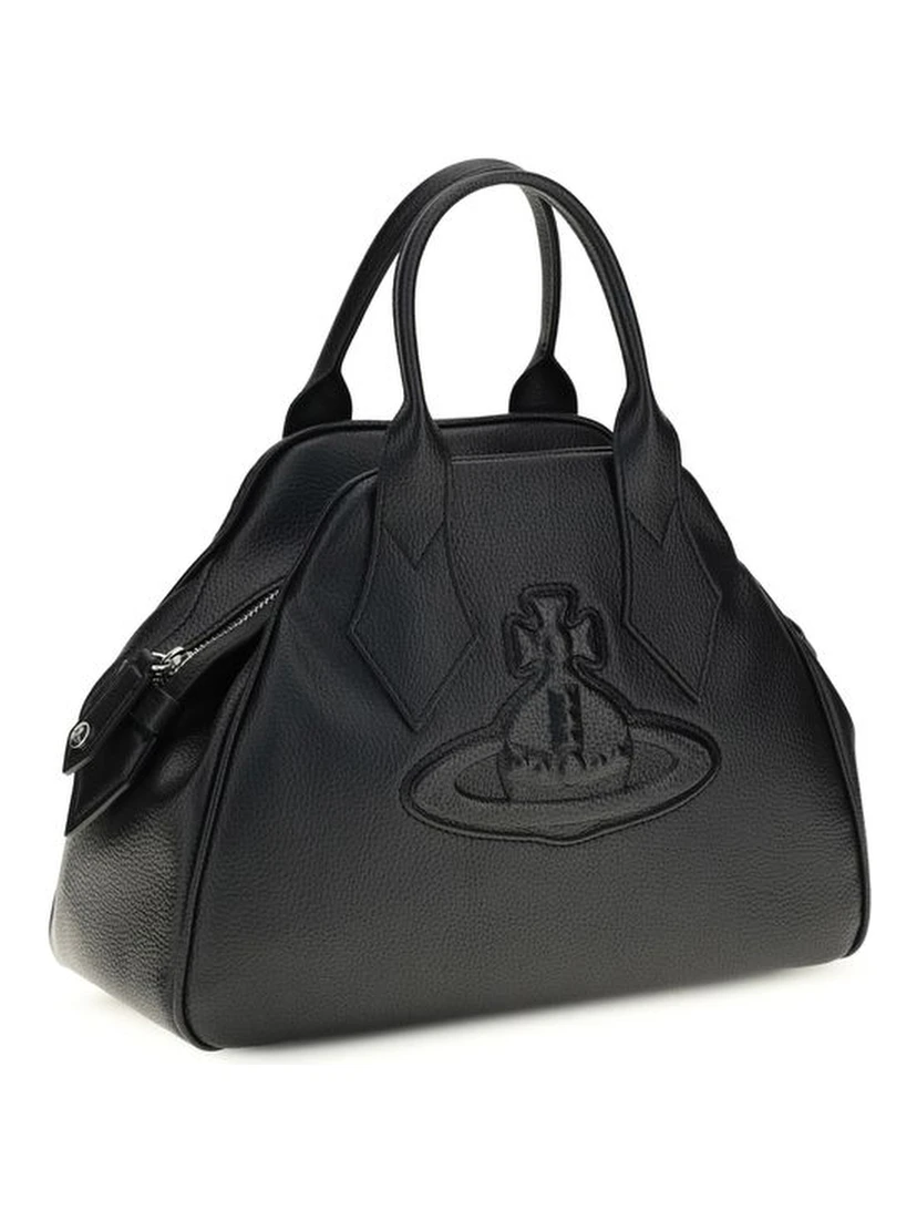 Black Polyurethane Handbag
