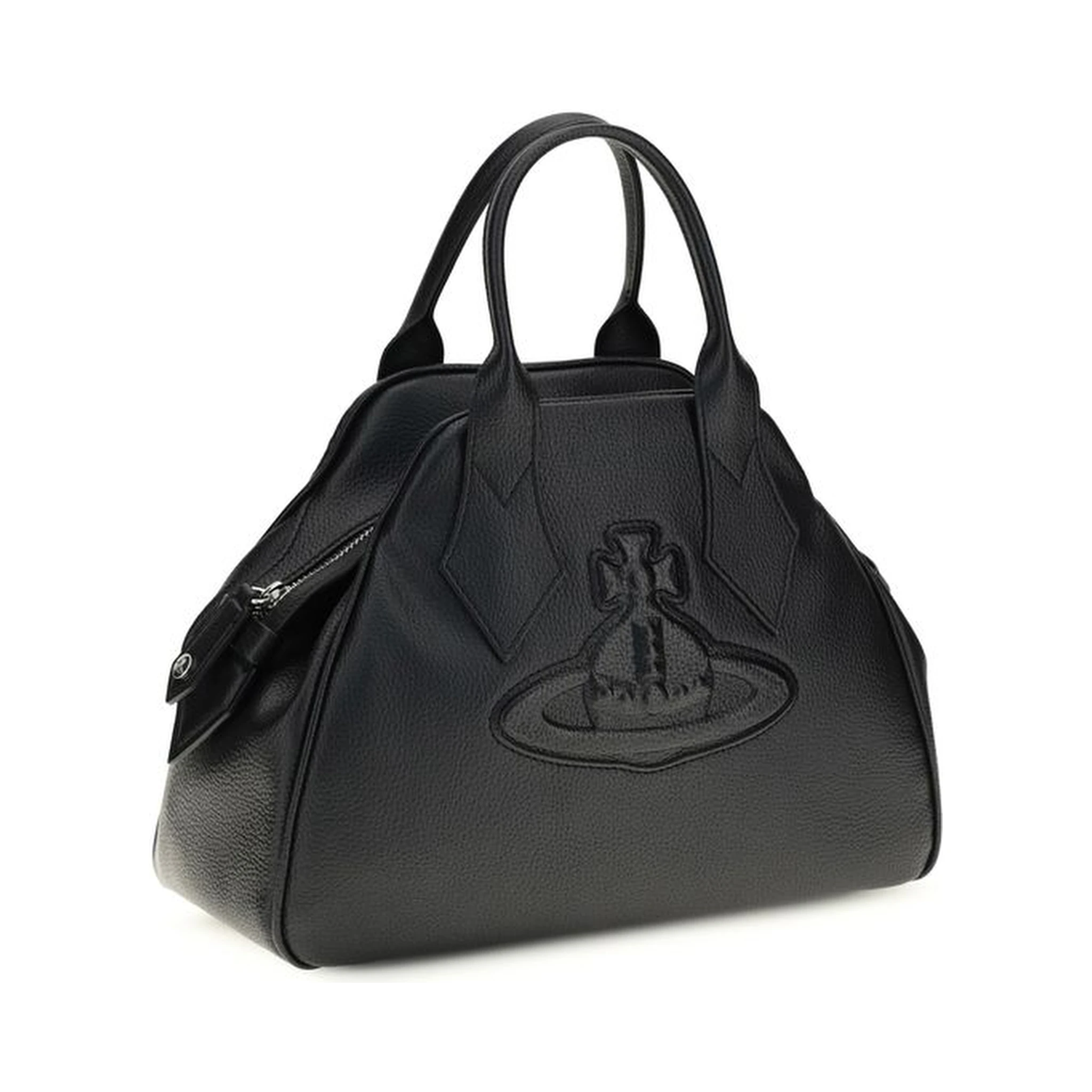 Black Polyurethane Handbag