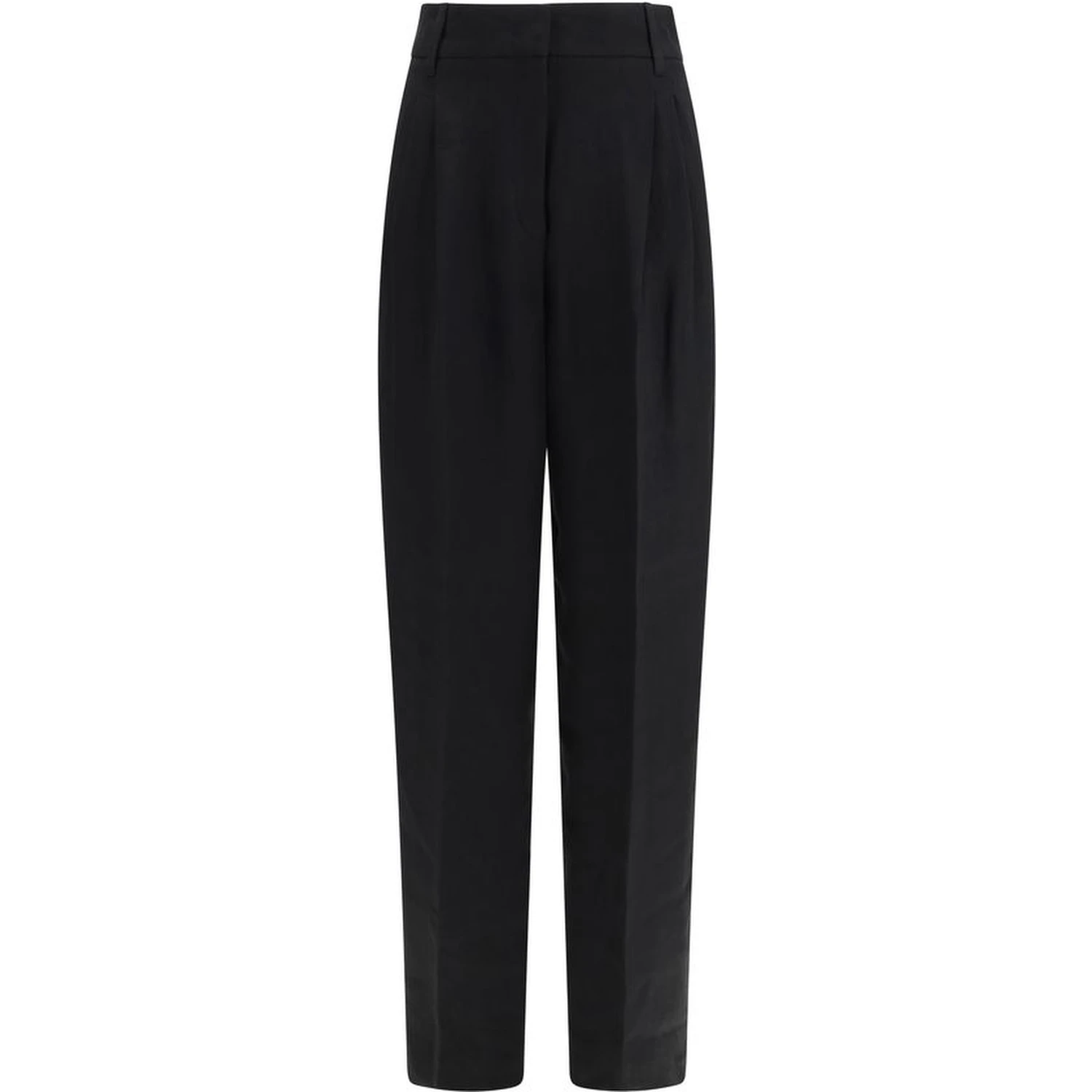 Black Linen Casual Pants