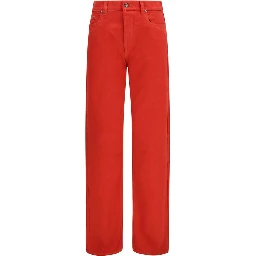 Multicolor Cotton Straight-Leg Jeans