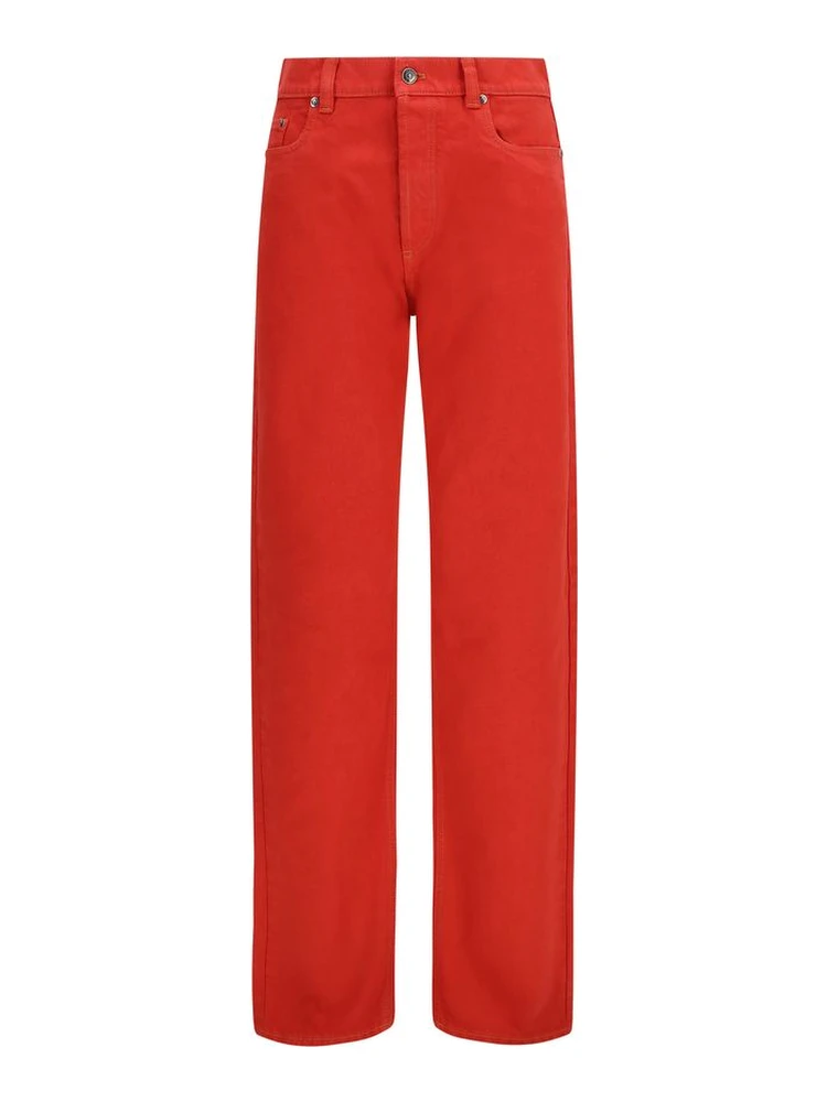 Multicolor Cotton Straight-Leg Jeans