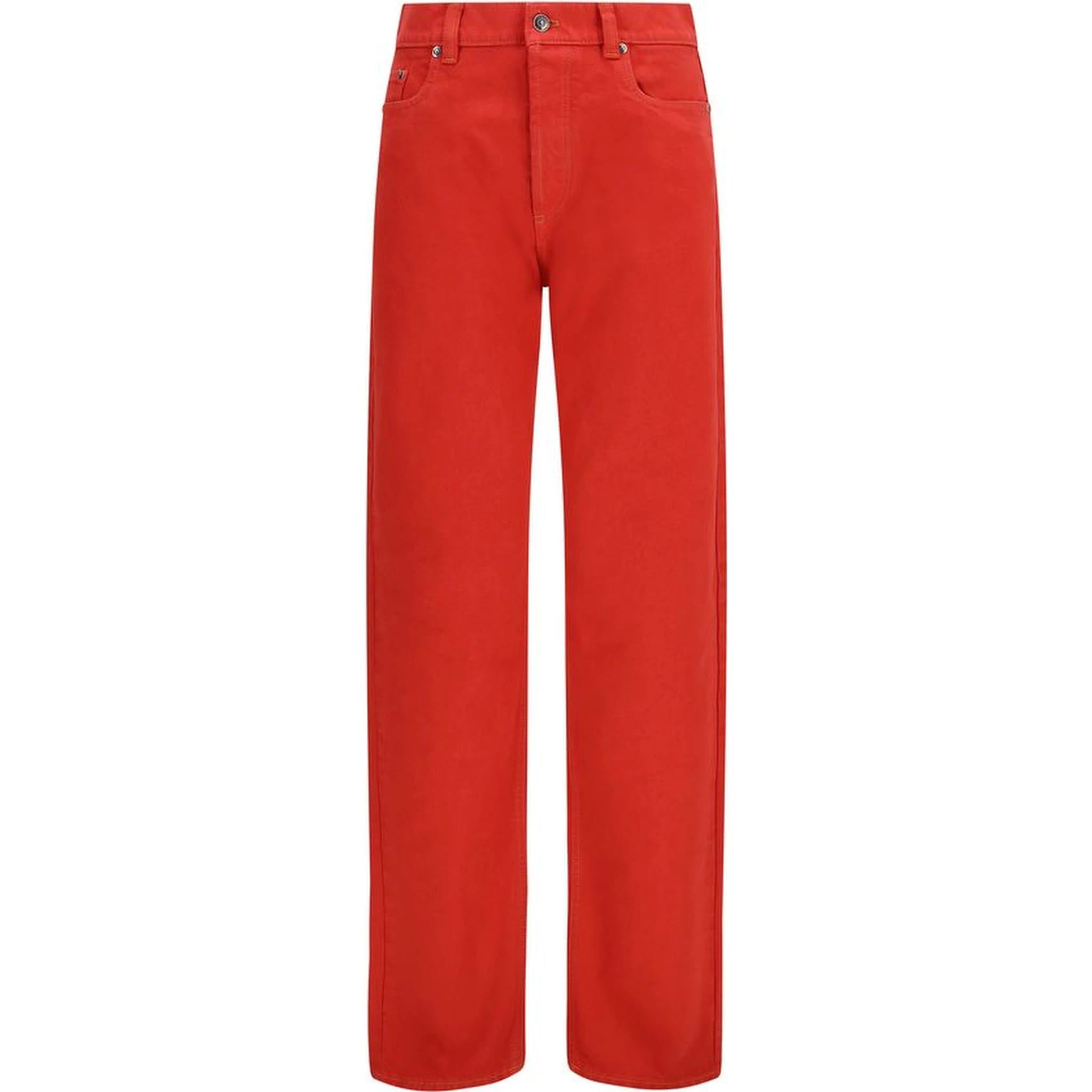 Multicolor Cotton Straight-Leg Jeans