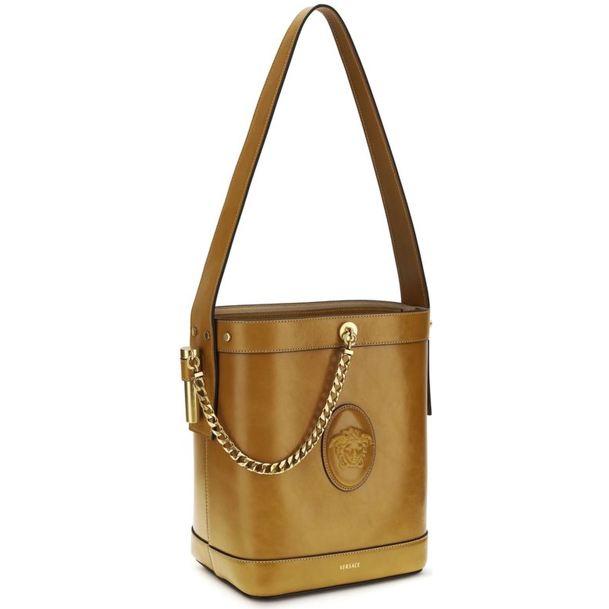 Brown Calf Leather Bos Taurus Backet Bag