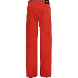 Multicolor Cotton Straight-Leg Jeans