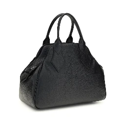 Black Polyurethane Handbag