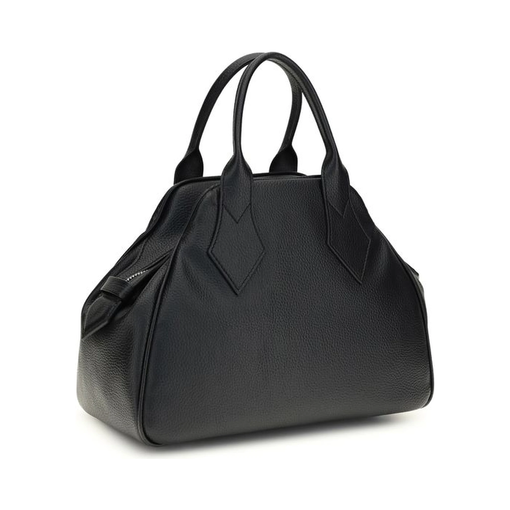 Black Polyurethane Handbag