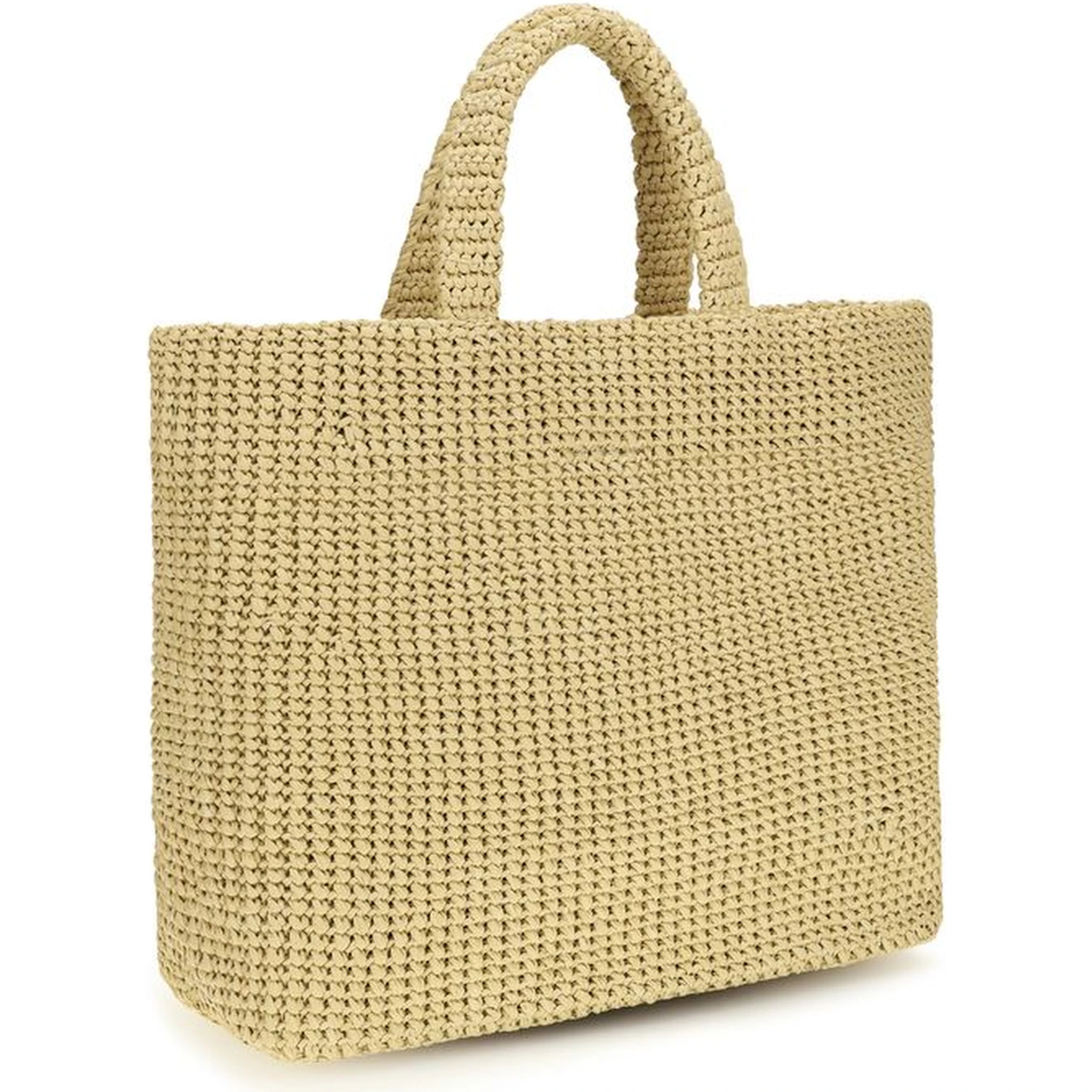 Beige Raffia Handbag