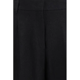 Black Linen Casual Pants