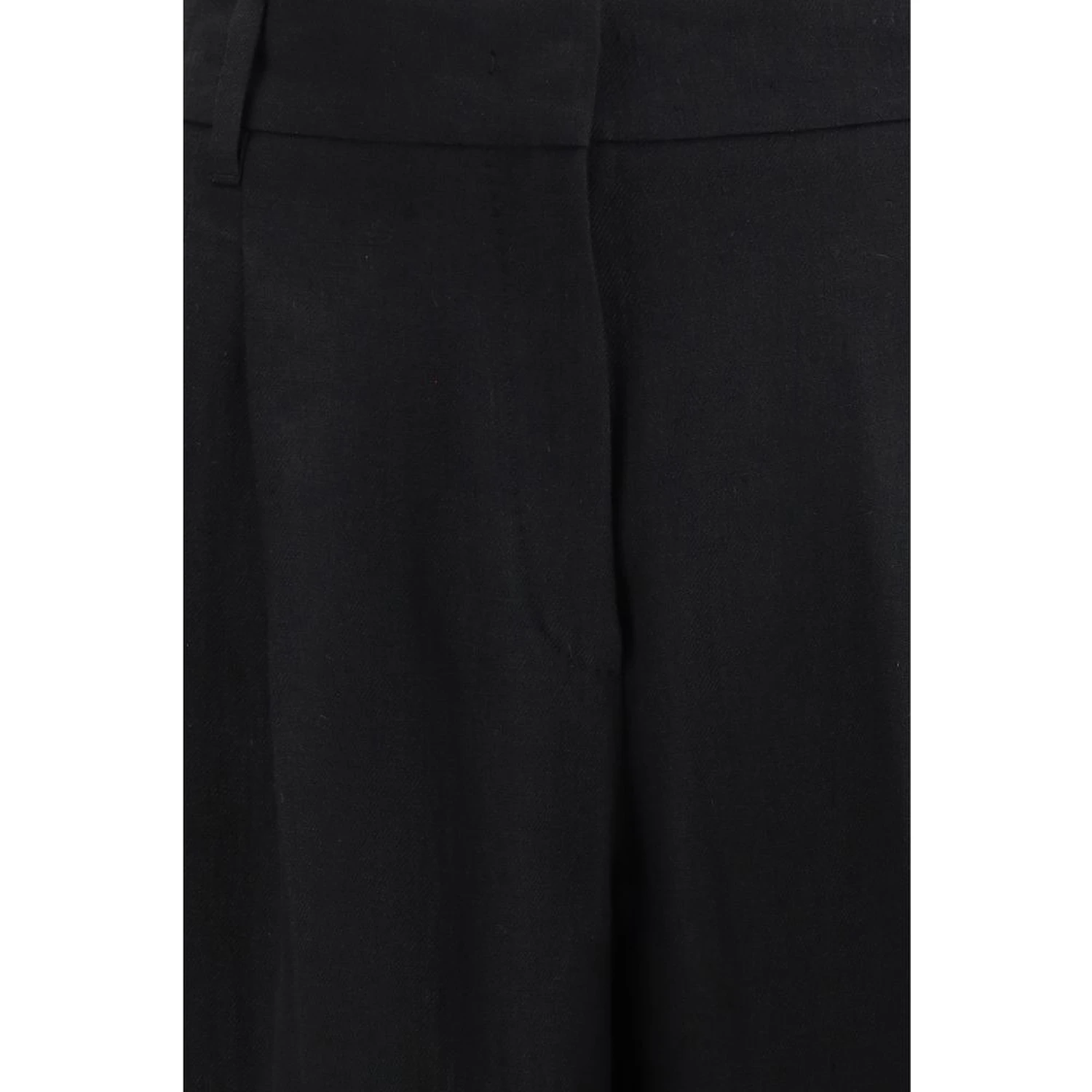 Black Linen Casual Pants