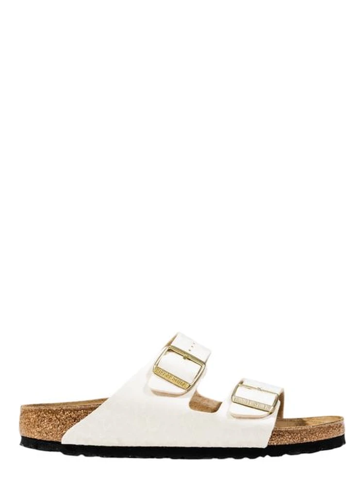 Beige Artificial Leather Flat Sandals