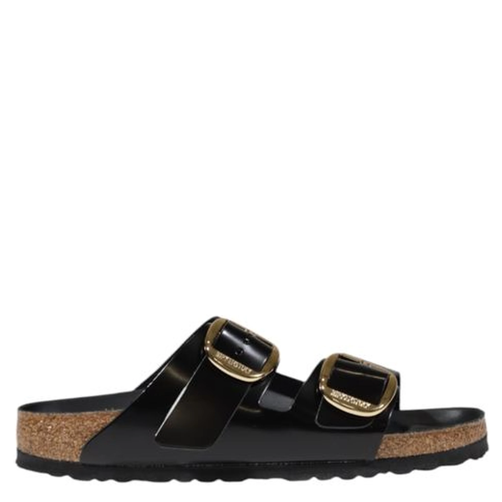 Black Leather Slippers