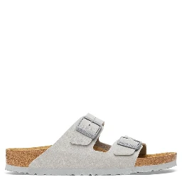 Gray Viscose Flat Sandals