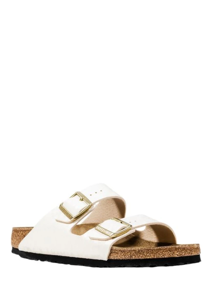 Beige Artificial Leather Flat Sandals