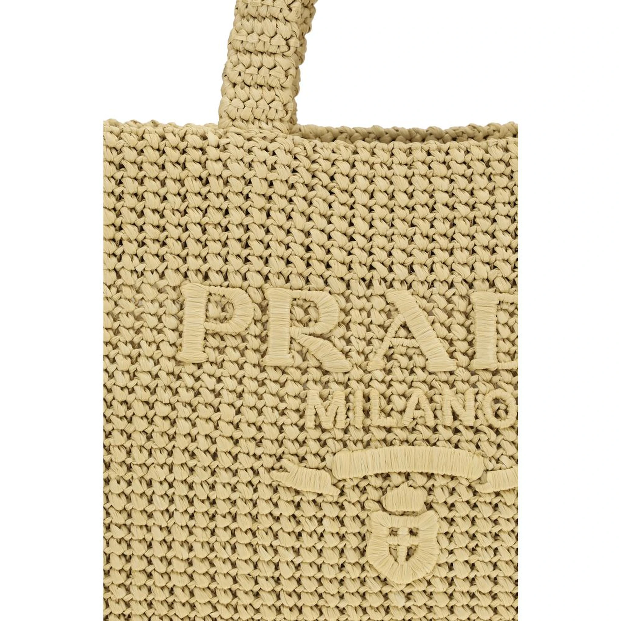 Beige Raffia Handbag