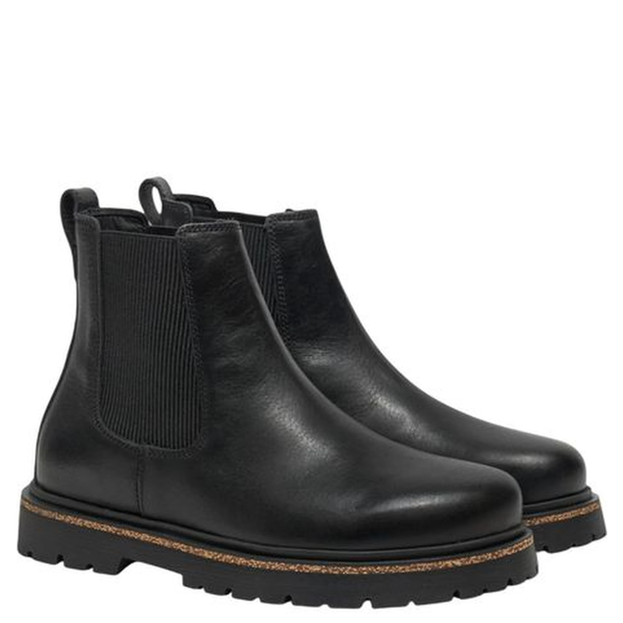 Black Leather Ankle Boots