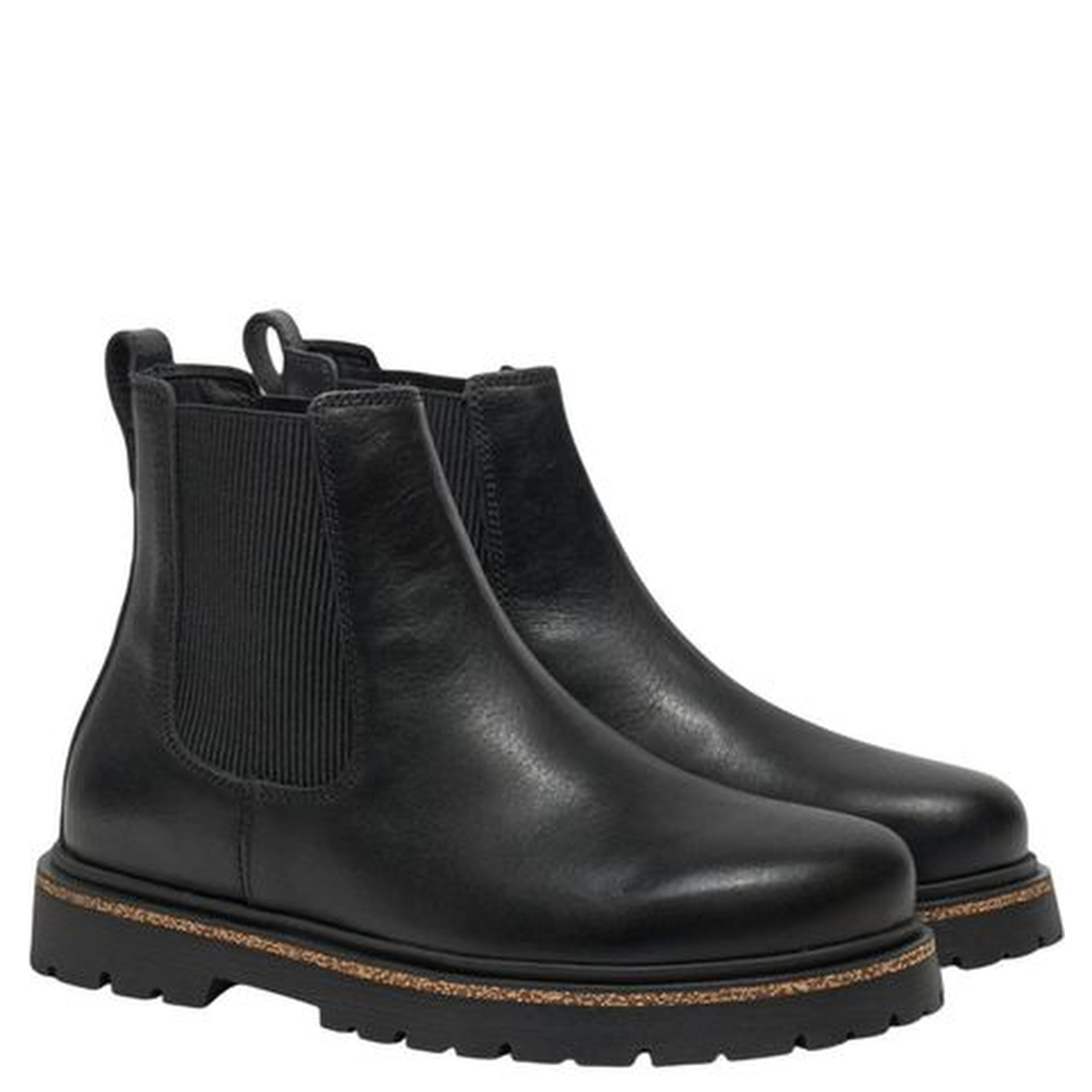 Black Leather Ankle Boots