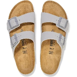 Gray Viscose Flat Sandals