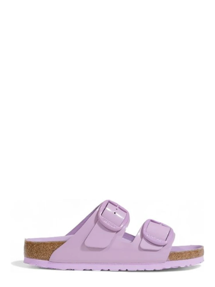 Purple Vegan Leather Flat Sandals