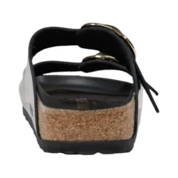 Black Leather Slippers