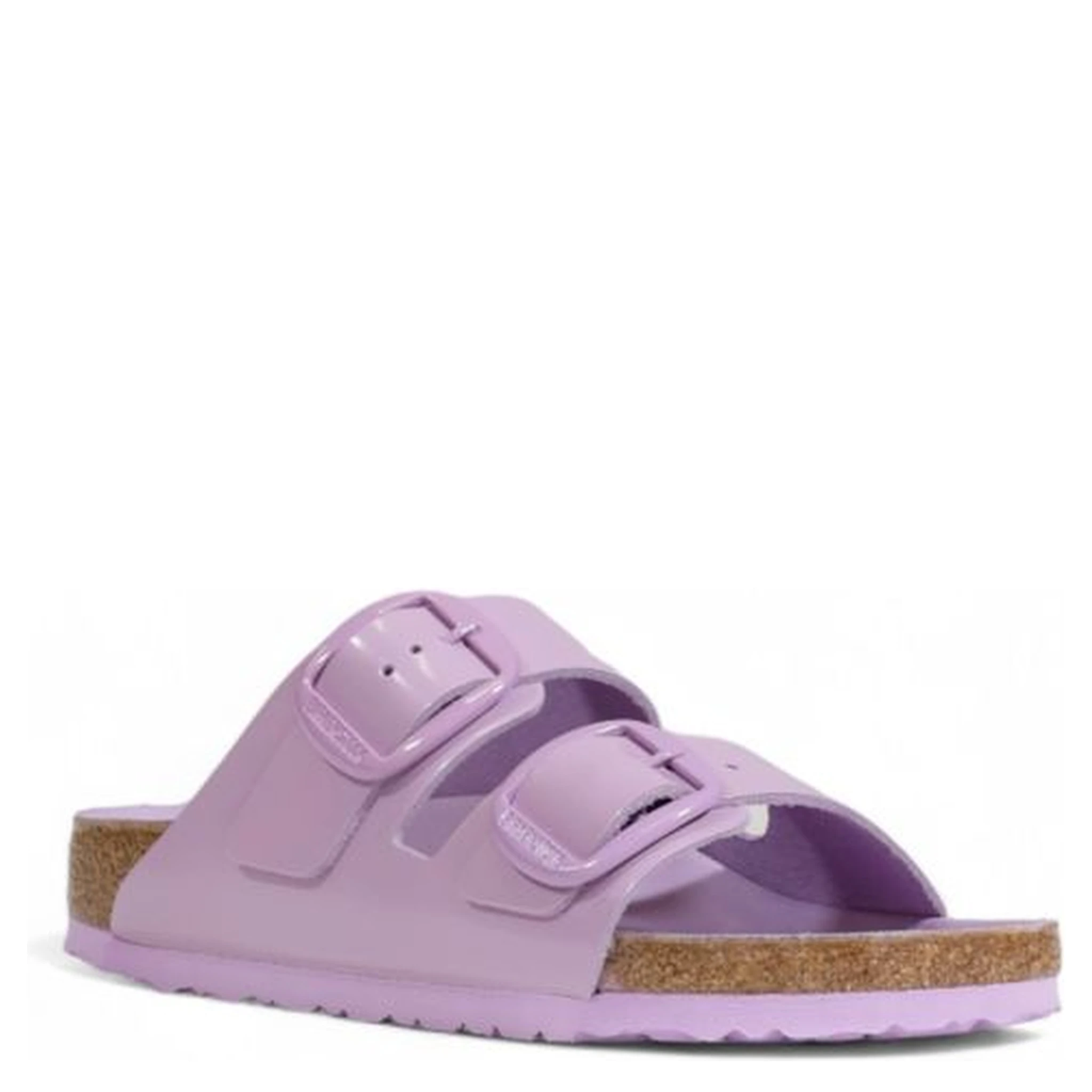 Purple Vegan Leather Flat Sandals