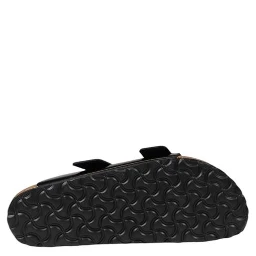 Black Leather Slippers