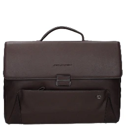Brown Leather Business And Laptop Bag